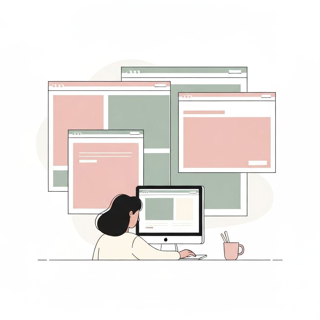 Web tasarımı illüstrasyonu